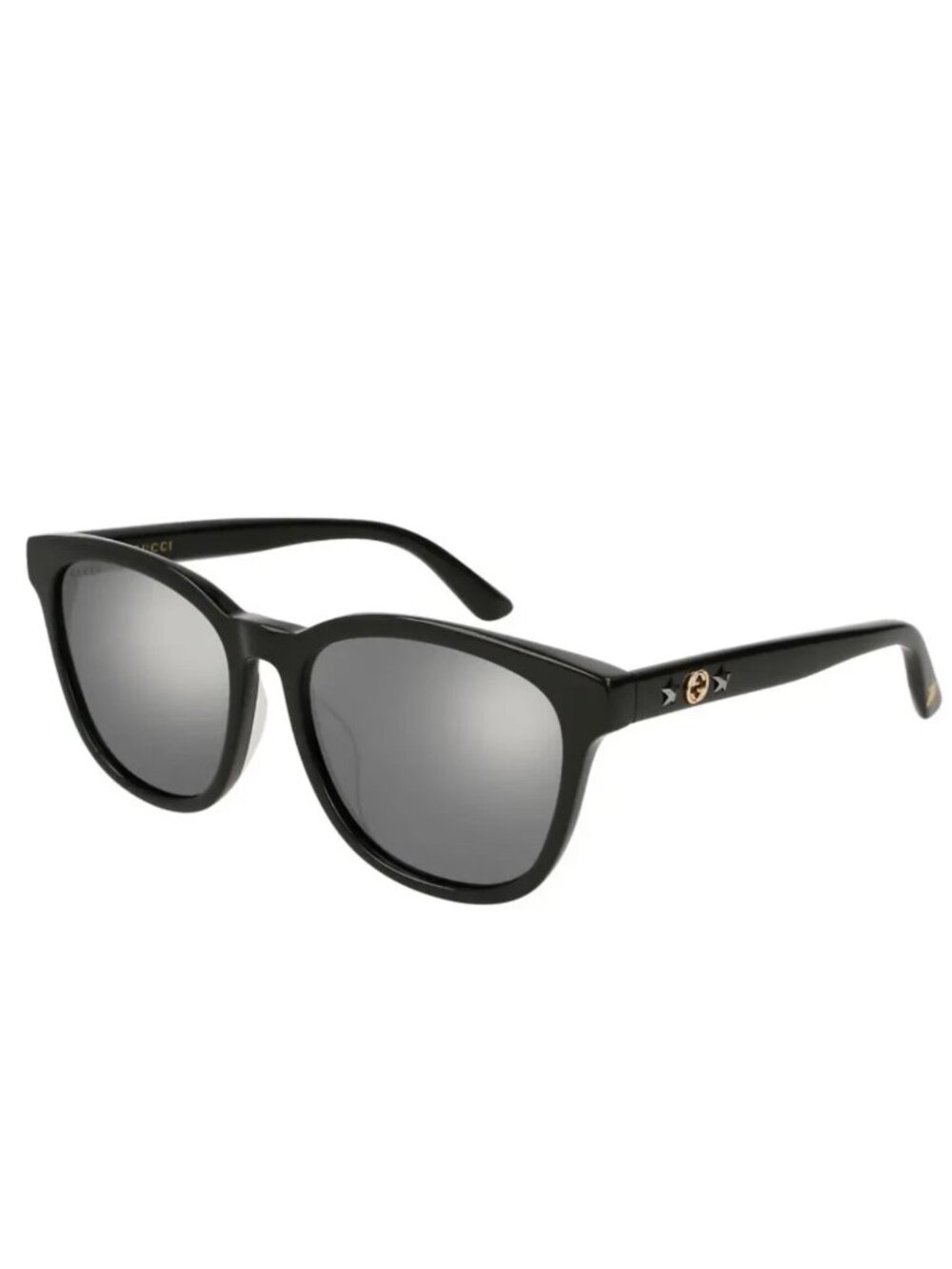 Gucci GG0208SK Cat Eye Women's Sunglasses - Black Frame/Gray Lens